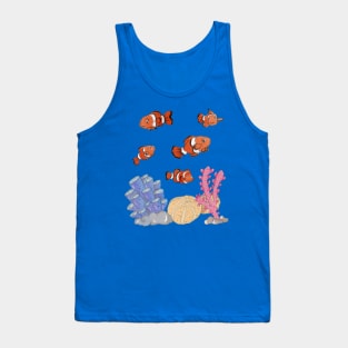 A coral reef with clown fish Tank Top